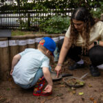 Playing in the sand at Children's Garden Nursery