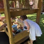 Playing with sandcastles at LEYF Camberwell Grove
