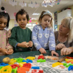 Playing with blocks at LEYF Nestles