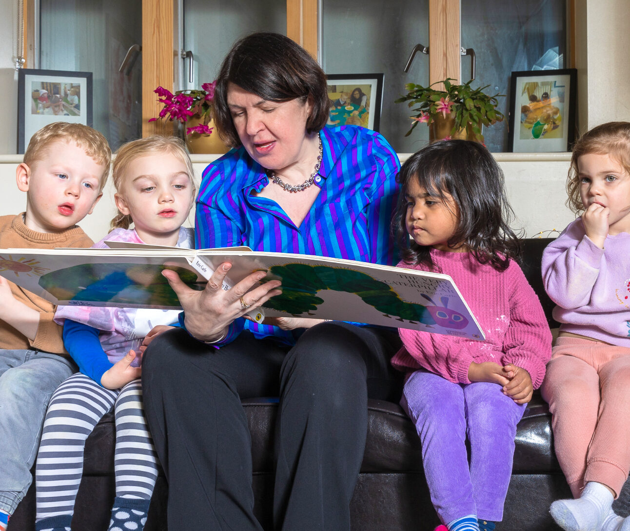 Dr June O'Sullivan with a children